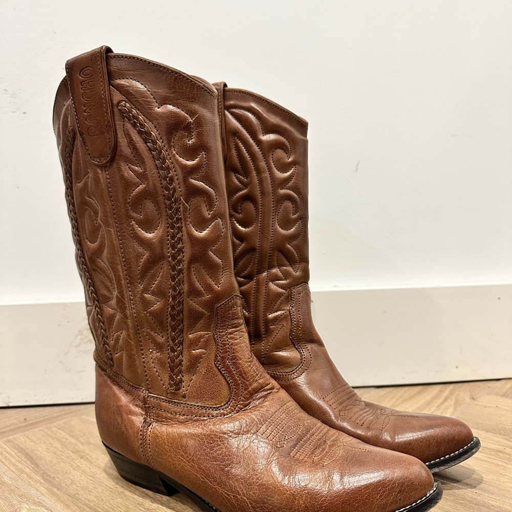 Rancho Chestnut Western Leather Boots